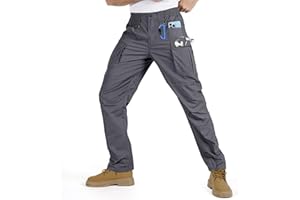 IGOLUMON Cargo Pants for Men Work Tactical Pants Mens Ripstop Outdoor Hiking Construction Casual Pants with 8 Pockets