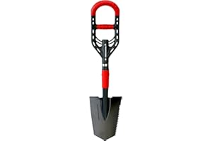 Roamwild Multi-Digger Mini Garden Spade – Reinforced Fibreglass Light Weight Gardening Arrow Head Shovel with Unique Dual Soft AIR Light Grip Technology & Root Saw Stump Cutter.