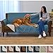 Home Fashion Designs Reversible Sofa Protector. Furniture Protector for Living Room with Secure Straps. Furniture Protectors for Kids, Dogs and Pets. (Sofa, Smoke Blue/Flax)