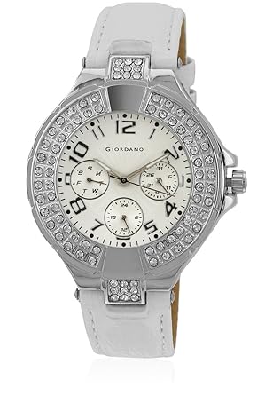 Giordano Analog-Digital White Dial Womens Watch - 60065-02