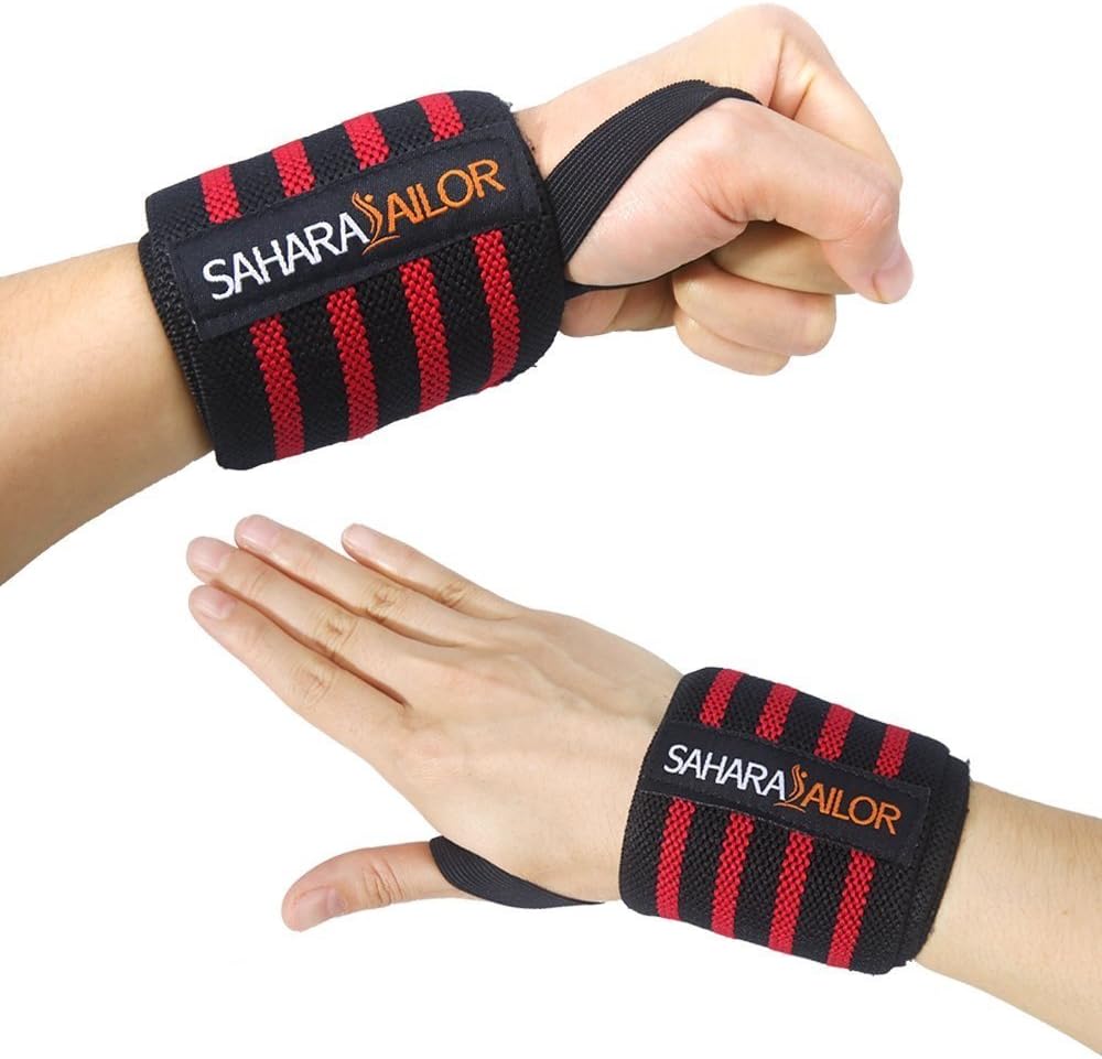Sahara Sailor Wrist Wraps for Weight Lifting, Powerlifting, Bodybuilding, Strength Training, One Size fits All Men& Women