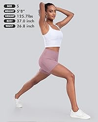CHRLEISURE Womens Biker Yoga Shorts with
