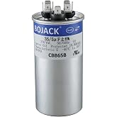 BOJACK 97F9834 35+5uF 35/5MFD &plusmn;6% 370V CBB65 Dual Run Circular Start Capacitor for AC Motor Run or Fan Start or Condenser Straight