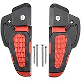 PRO-KODASKIN Motorcycle ALUMIUNM Footrest Front Foot Rest Pegs fit for Vespa Primavera 125 150 Sprint 125 150 3vie (Red)