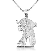 Claddagh Gold Textured 925 Sterling Silver Ancient Egyptian Queen Cleopatra Pendant Necklace