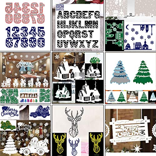 BUZHI Metal Die Cuts Hallowmas Christmas Greeting Border Cutting Dies Cut Stencils for DIY Scrapbooking Photo Album Decorative Embossing Paper Dies for Card Making (Christmas Car Cutting Dies) - Thumbnail 6