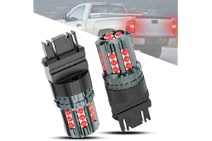 AZQOP 3157 3047R LED Brake/Tail Light Bulbs For Chevy Silverado/GMC Sierra 1500 2500 3500 1999-2001 2002 2003 2004 2005 2006 2007 2008 2009 2010 2011 2012 2013, 300% Brightness, Red Rear Stop Lights, 2PCS