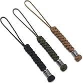 TRUFAS 3 Pack Paracord Knife Lanyards With Steel Beads Tactical Lanyards | for Pocket Knife EDC Tools Backpack Keychains, 6 INCHES