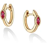 VACRONA Huggie Earrings for Women 18k Gold Plated Turquoise Huggie Hoop Earrings Cute Earrings Gifts for Her