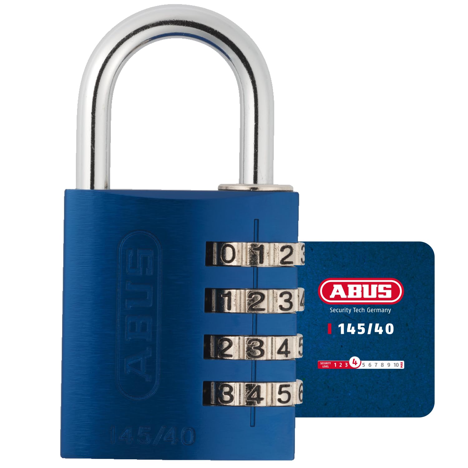 Padlock Combination Aluminum 40mm Blue