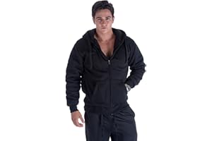 Yasumond Hoodies for Men Zipper Fleece Sweatshirt Heavy Sherpa Lined Hooded Warm Winter Coats Big Tall