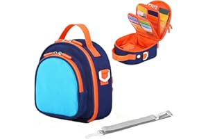 SERACLE Carrying Case Compatible with Yoto Mini (2024 Edition) & Accessories, Portable Storage Carrier Bag for Travel and Home Storage (Blue)