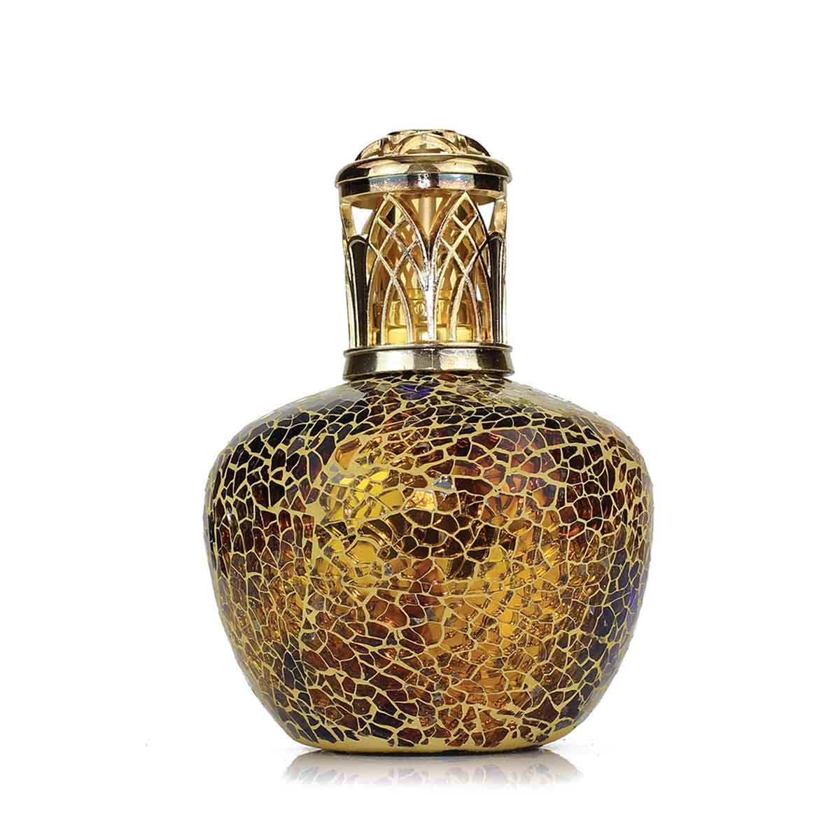 ASHLEIGH & BURWOOD | Fragrance Lamp -Tropical Sunset | Large | Over 40 Minutes Burn Time| Hand Crafted | Gold