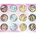 IDS 12 Boxes Gold Silver Copper Rainbow Foil Paillette Chip Nail Art Design Decoration