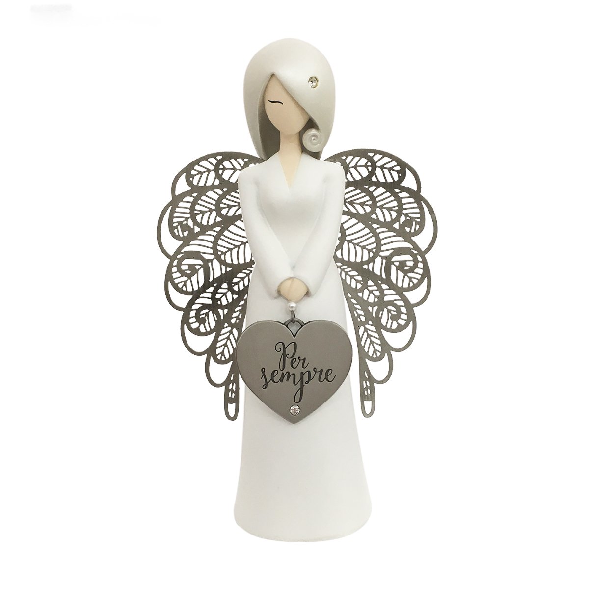 You Are An Angel ALF001I Angel Figurine, Ceramic, White, 17.5 cm
