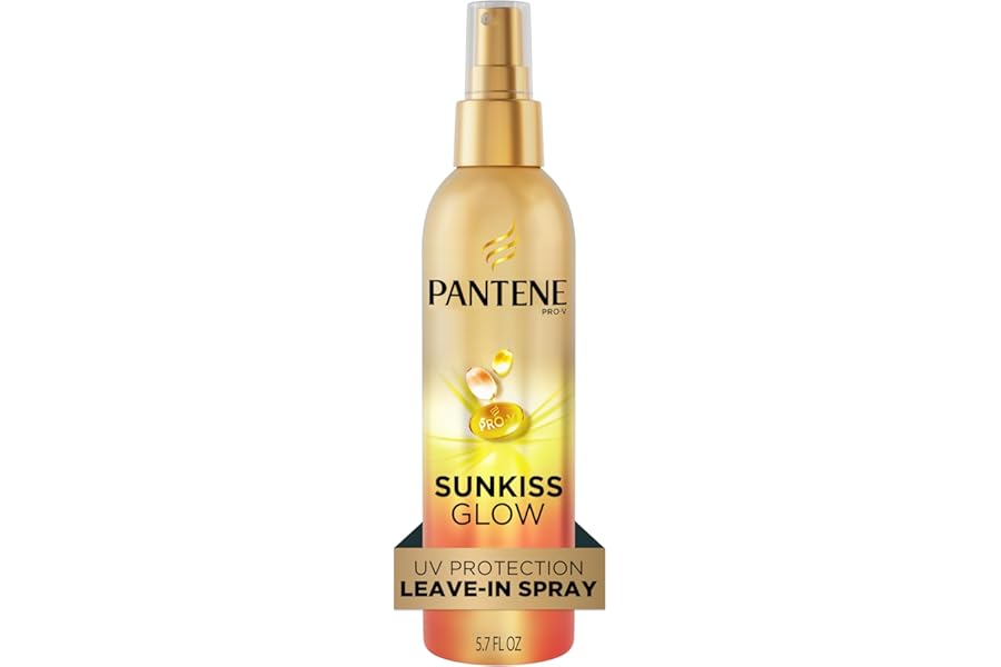 Pantene Sunkiss Glow Multitasking Spray, UV Hair Protection, Repairs Damage, Leave-In Conditioning Treatment, 5.7 oz