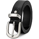 VONMELLI Women's Belt for Jean, Leather Belt for Women Dress Pant with Fashion Gold Buckle