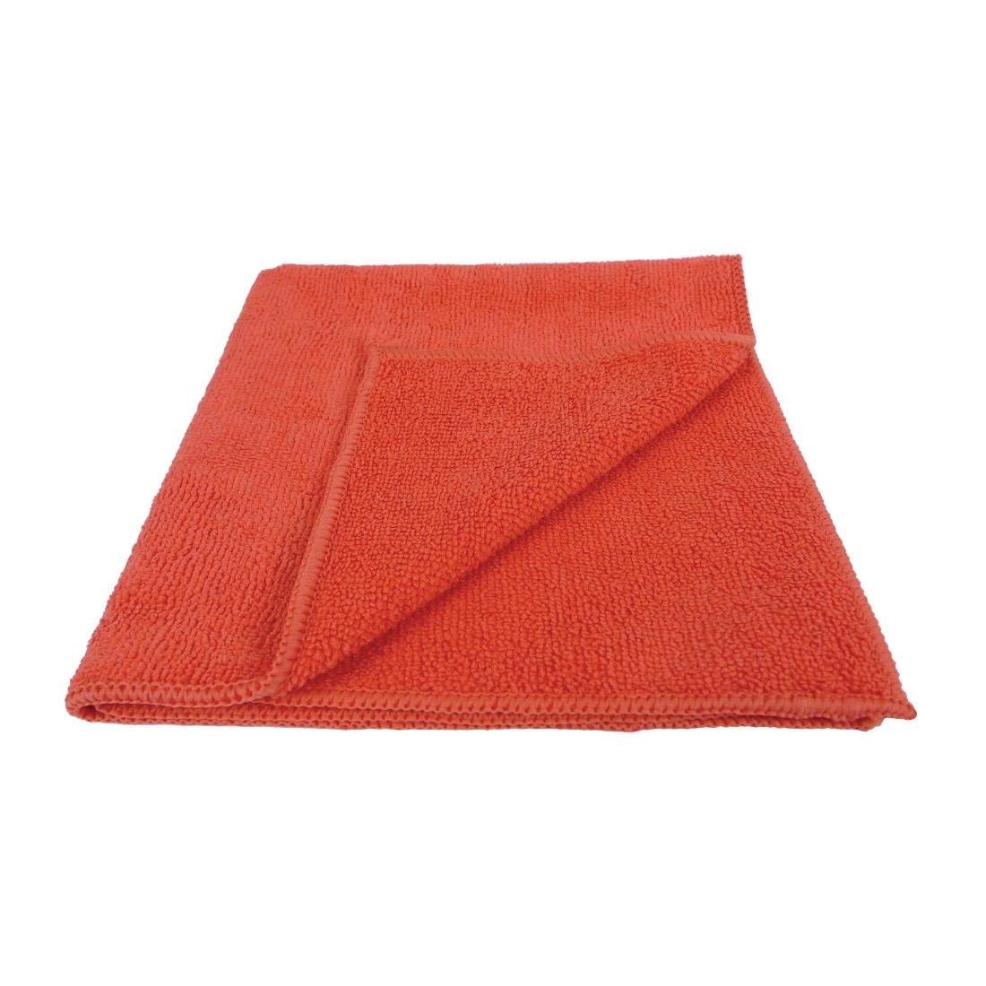 Ecotech Microfibre Cloths (38x38cm) Red Pack of 10, 38 x 38 x 3.5 cm
