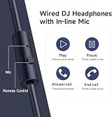 OneOdio Over Ear Studio Headphones 50mm Driver Foldable Bass with Mic Night Blue view 4