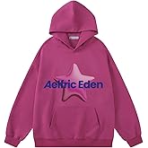 Aelfric Eden Womens Graphic Hoodies Star Print Hoodie Unisex Y2K Oversized Fashion Hoodies Pullover