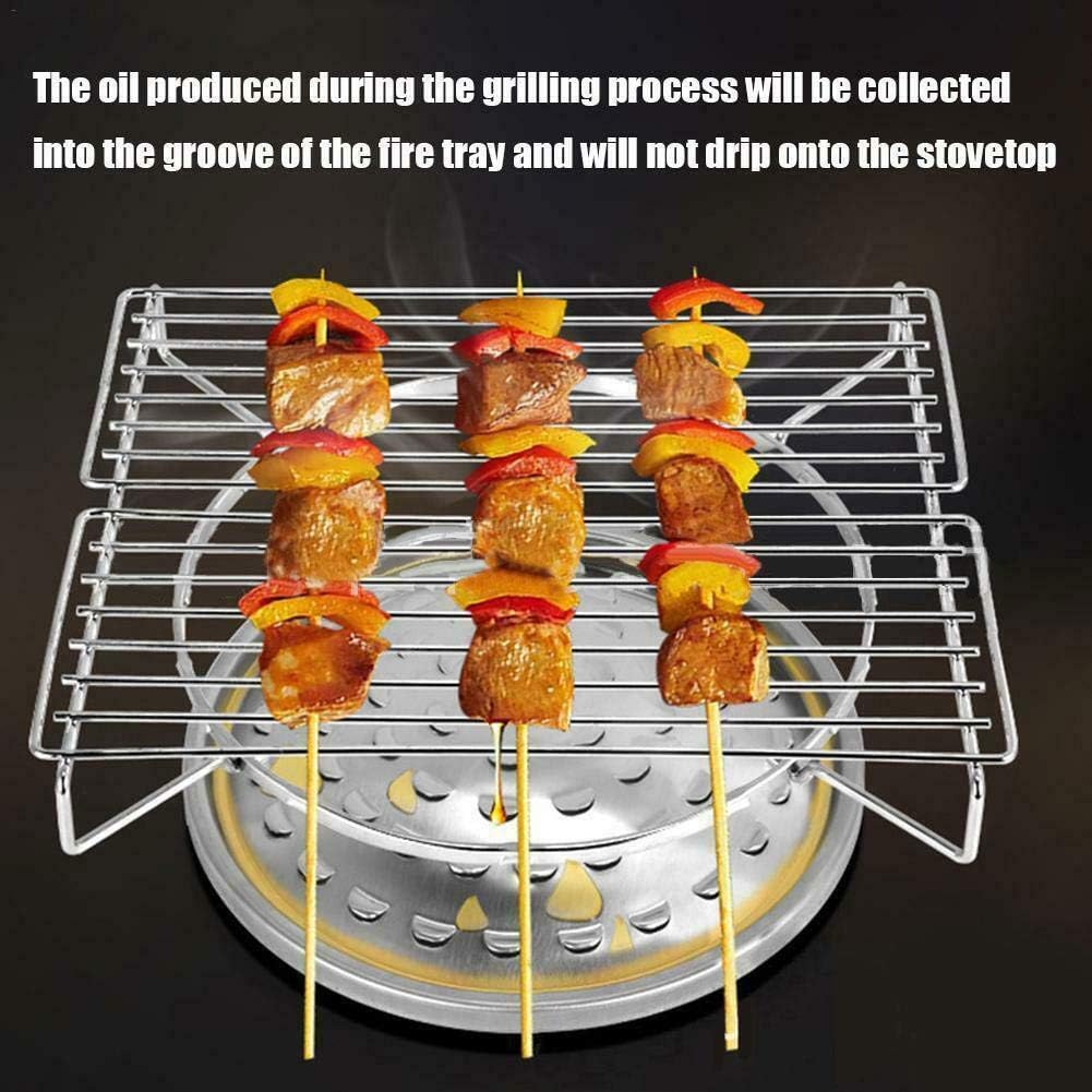 review Nansheng Gas Grill, Tabletop Propane Barbecue Grill, Portable BBQ Tabletop Gas Grill Propane Barbecue Grill Stainless Steel Party BBQ Grill for Outdoor Camping Home