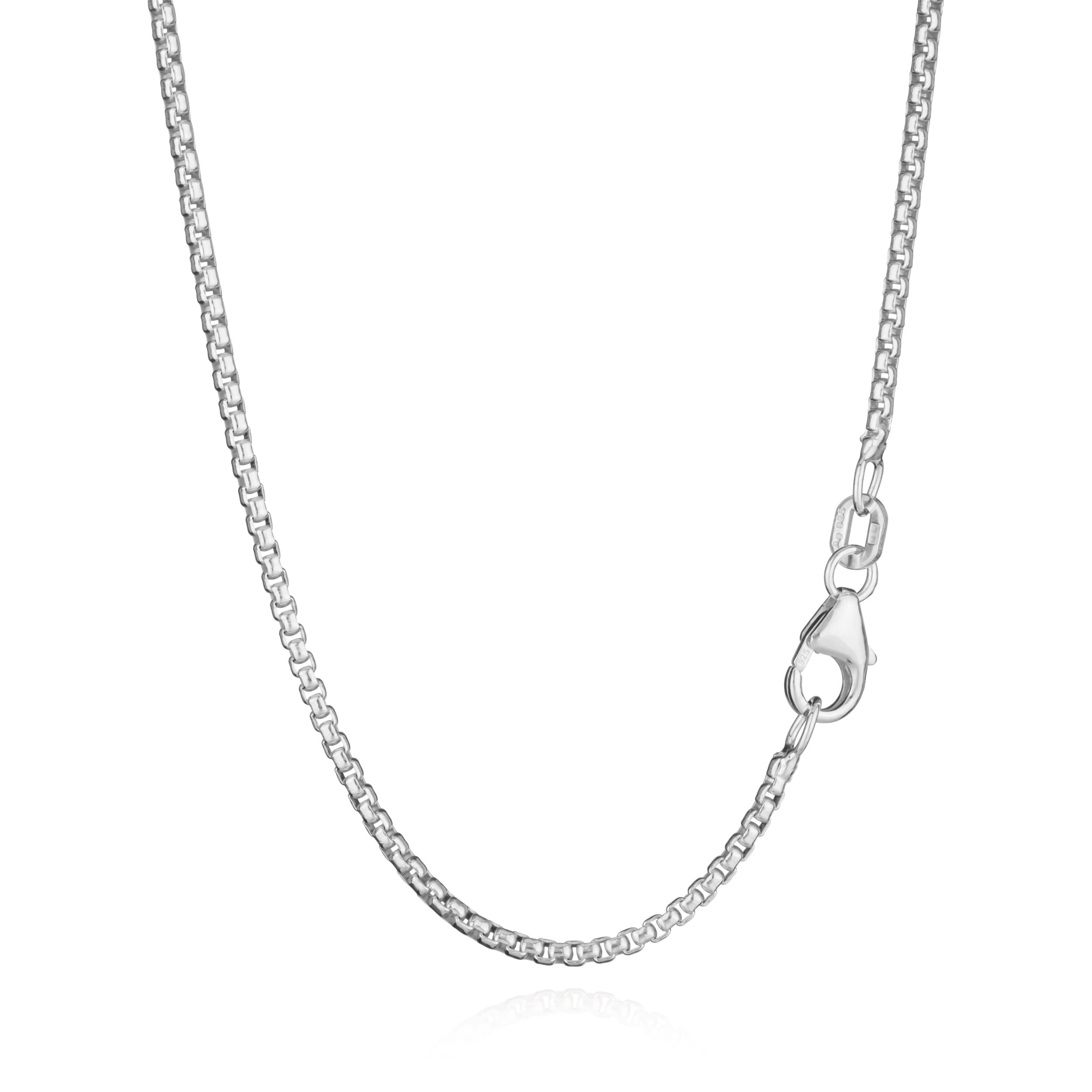 NKlaus 50cm Venezia necklace round 925 Sterling Silver 1,5mm width necklace fine 8144