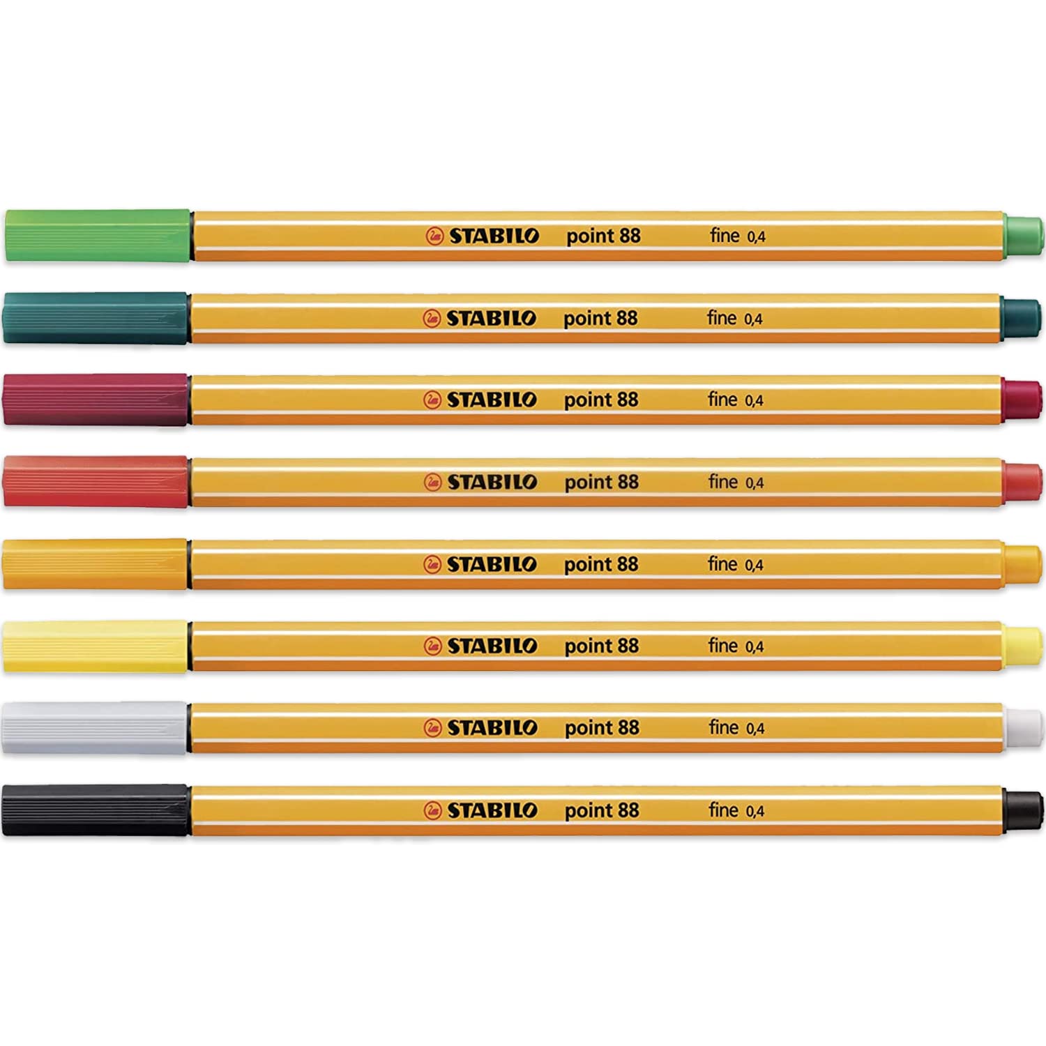STABILO Point 88 Fineliner Pen - Fine Line - Set of 8 - Christmas Tones