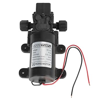 Bomba de diafragma, 12V 80W 5.5L / MIN Bomba de agua ...