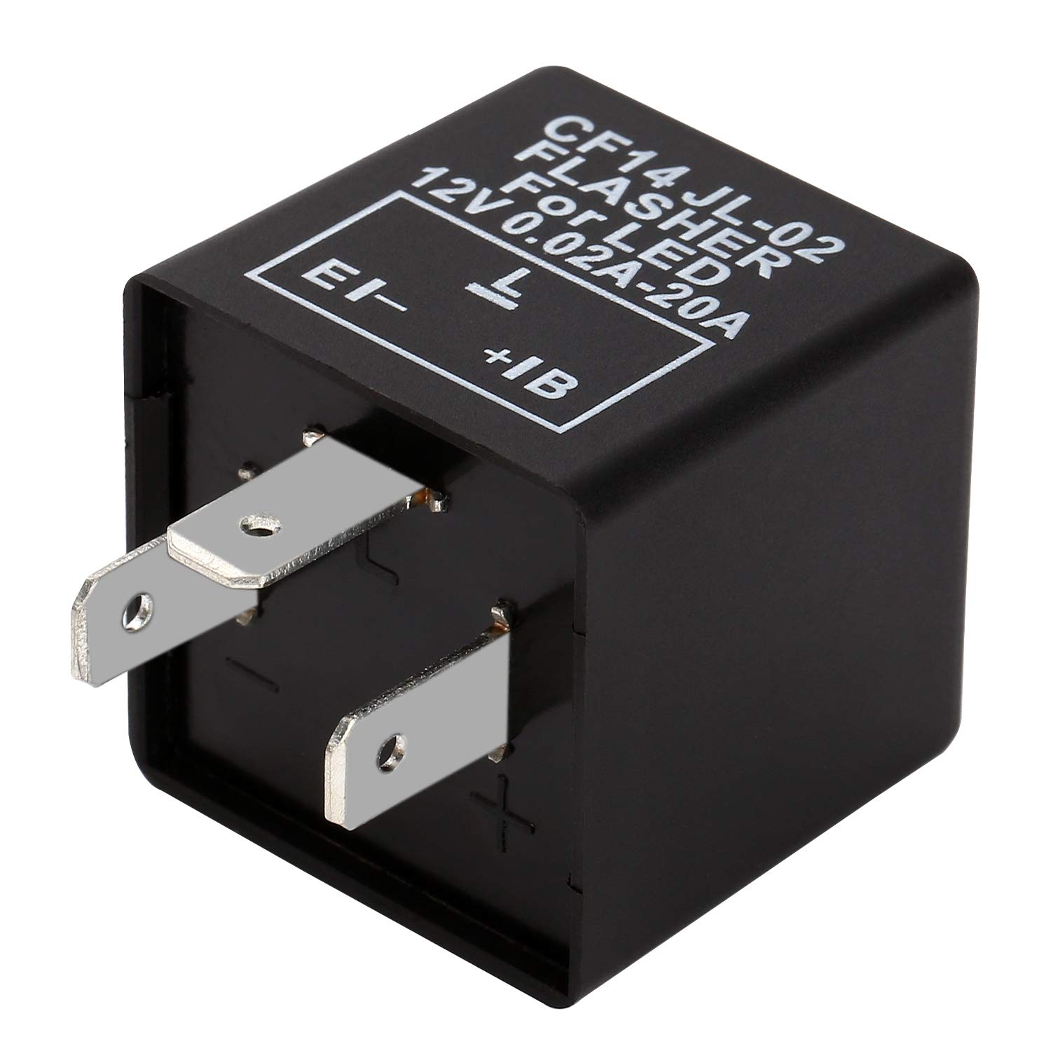 Yizhet 3Pin CF14 JL-02 LED Flasher Relay 0.02A-20A LED Turn Signals Electronic Flasher Blinker Relay Signal Indicator Relay Adjustable Motorcycle Indicators Relay