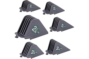 WUSUKER Extra Long Clipper Guards for Wahl 10 12 14 16 18 20 Hair Clipper Guards, 2.5 Inch Clipper Guides Attachments - 1.25" to 2.5", 6 Piece Set, Gray Color