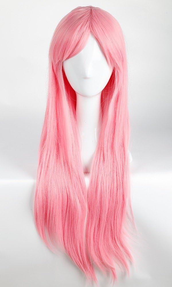 Long pink cosplay wig Clearance