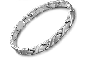 Jecanori Magnetic Bracelets for Women,Pure Titanium Magnetic Bracelets,Adujstable Bracelet,Jewelry Gift with Sizing Tool Magnetic Field Therapy（Flawlessness Series