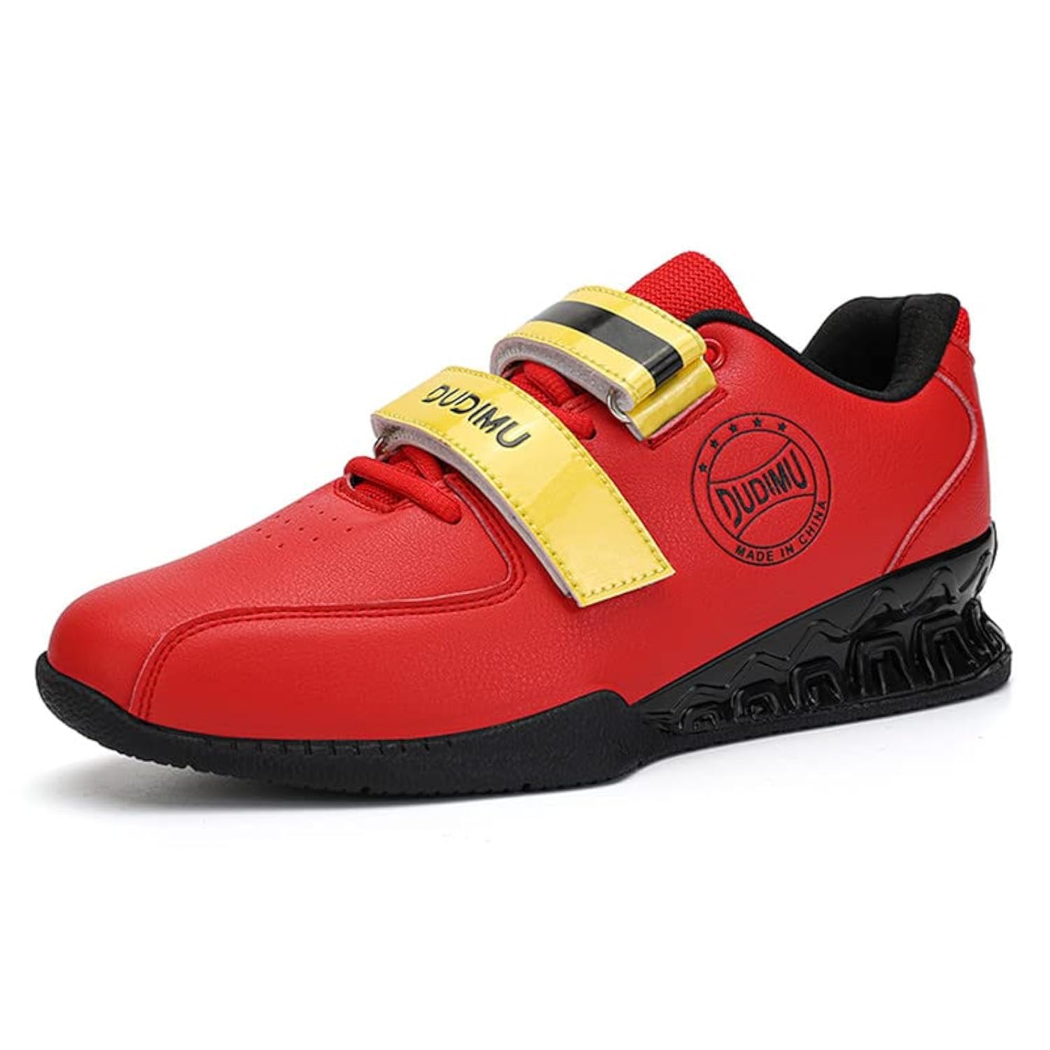 Photo 1 of AOLEXWU Men's Weightlifting Shoes Cross Training Shoes for Powerlifting, Deadlifting & LiftingSquat Shoes for Men and Women Non-Slip Shoes Red