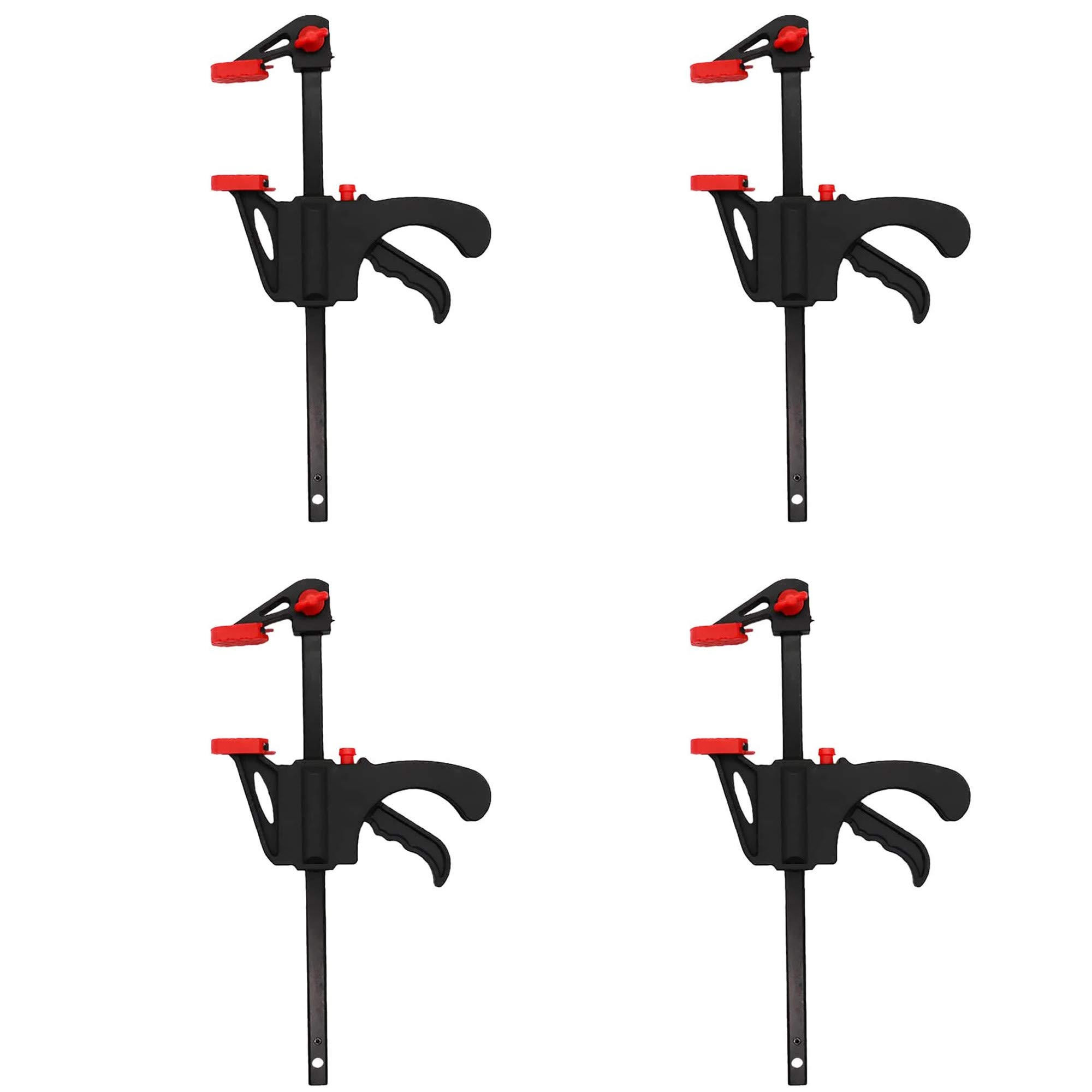 POFET 4pcs F Woodworking Clamp Clip Heavy Duty Wood Woodwork Tool Clamp Random Color