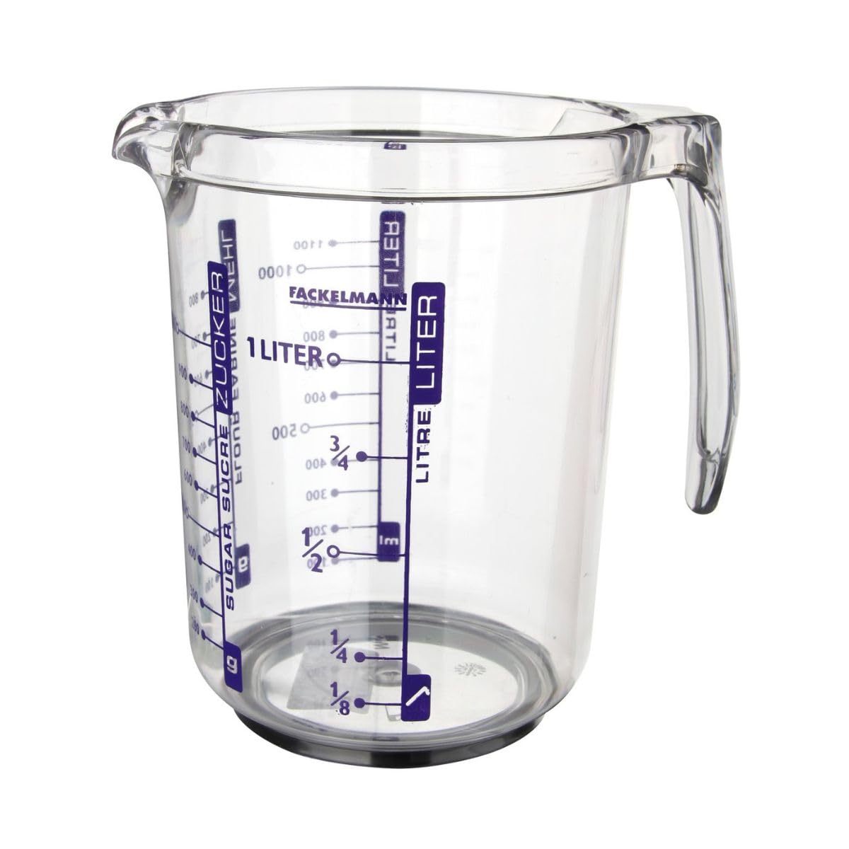 Fackelmann 41355 Professional Measuring Jug 1 L SAN (Styrene Acrylonitrile) Plastic