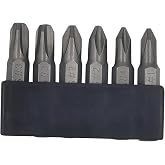 6Pcs 35mm JIS Screwdriver Bit Set with Magnetic Tip, 1/4 Hex Shank, S2 Alloy Steel &amp; 6-Slot Storage Strip &ndash; Perfect for Japanese Motorcycles, Cars, Bicycles, and Equipment (JIS #1x2#2x2#3x2)