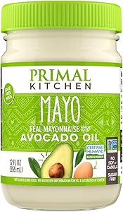 Primal Kitchen Mayo made with Avocado Oil, Whole30 Approved, Certified Paleo, and Keto Certified, 12 Ounces.