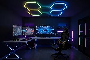 M0755-5-RGB : M.T.C Canada LED Hexagon RGB Garage Light – 5 Hex Design CETL Certified to CSA Std 22.2 Input AC100-277V, IP44 