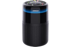 AIRROMI A2005 Purificateurs d'air pour chambre à coucher jusqu'à 200 m², avec filtre à charbon actif, aromathérapie, veilleus