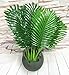 Warmter Faux Palm Leaves 5 Pack Palm Leaves Fake Faux Artificial Plant Leaves Green Single Leaf Palm for Home Kitchen Party Supplies Tropical Leaves Decorations (22 inch)