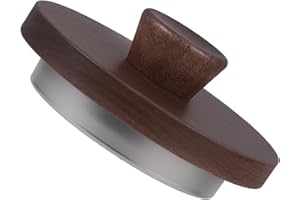 LALAFINA Reusable Walnut Wood Cup Lid with Handle, Round Sealing Cover for Coffee and Tea Mugs, Water Mug