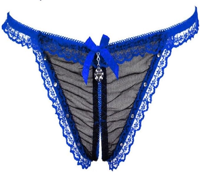 string dentelle bleu