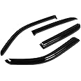 DNA MOTORING WVS-099 Dark Smoke Vent Window Visor Deflector Rain/Sun Guard, 4 Piece