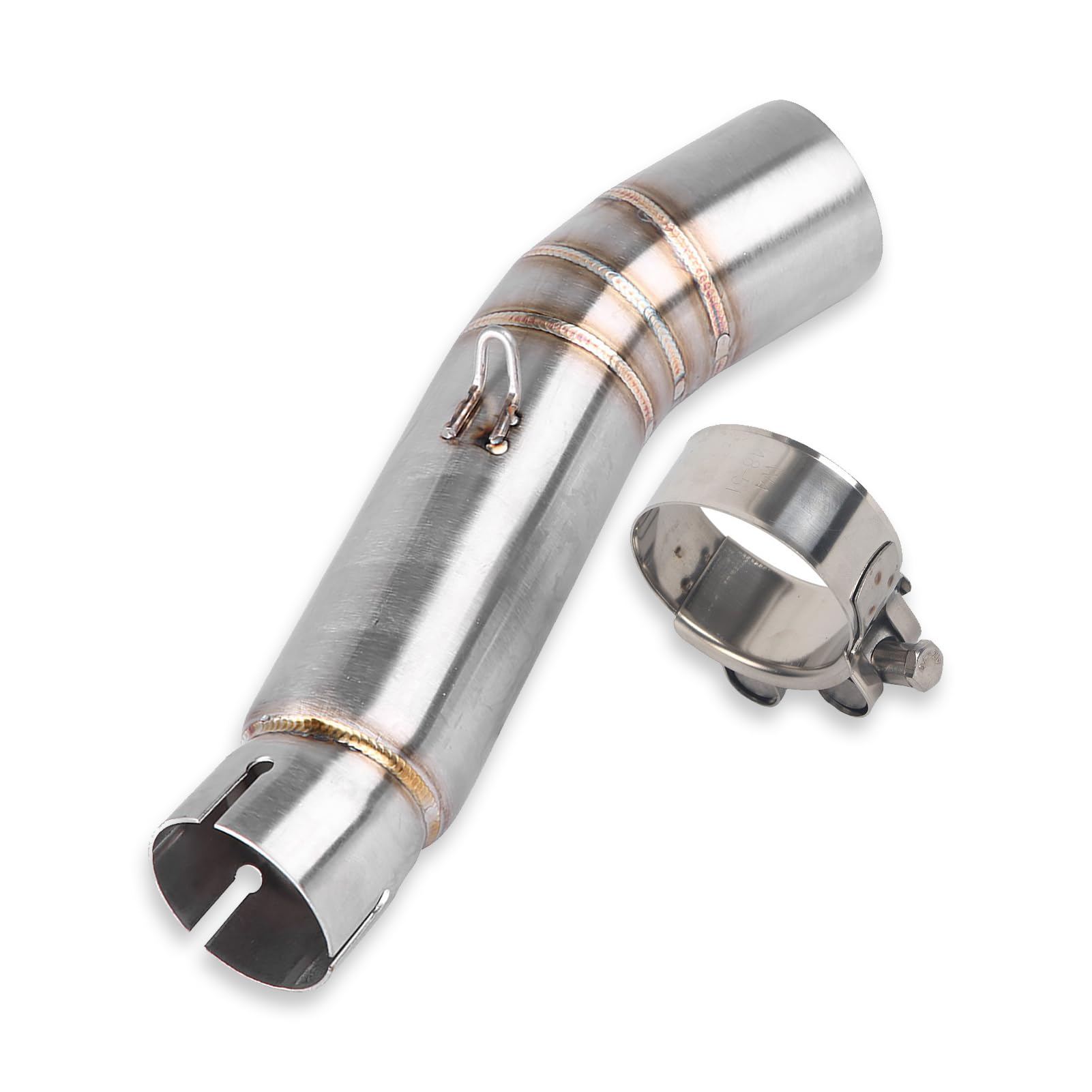 Keenso Motorcycle Exhaust Mid Pipe, Slip on Exhaust Muffler Stainless Steel Motorbike Exhaust Middle Pipe Link Tube Connect for CBR500R CB500X CBR400R CB400X