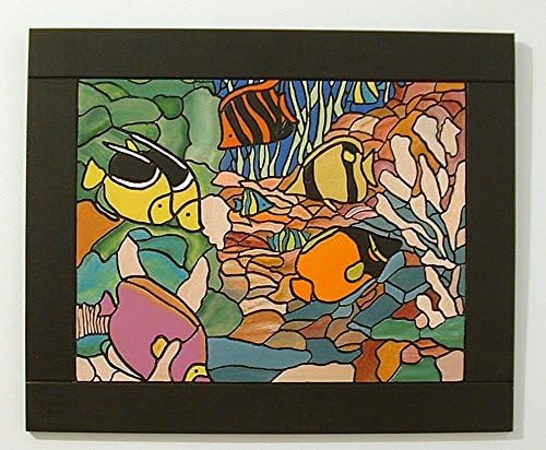 Aquarium Wood Wall Art, Tropical Fish Wall hanging, Wood Sculpture.