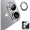 MAGIC JOHN for iPhone 16Plus/16 Camera Lens Protector [Alignment Kit&1:1 Invisible Perfect Fit] 9H Aerospace Tempered Glass Anti-Scratch Durable, Individual Cover Ring, Case Friendly, Set of 2, Sliver