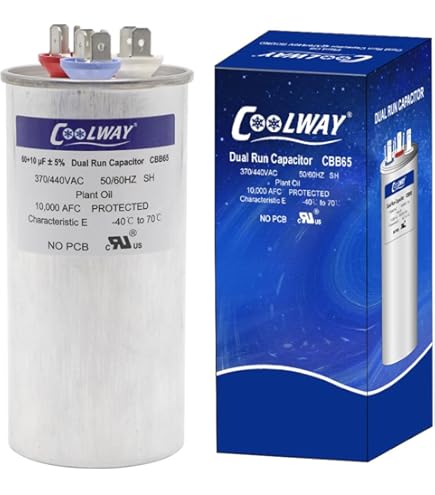 Titan TRCFD6010 Dual Rated Motor Run Capacitor Round MFD 60