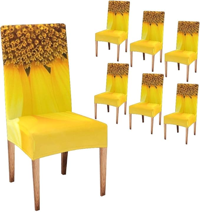Amazon.com: CUXWEOT Chair Covers for Dining Room Yellow Sunflower Seat