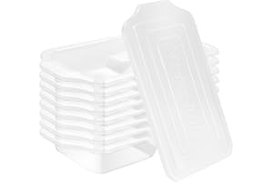 Mister Rui 4 Inch Paint Tray Liners 8-Pack with Lid - Reusable, Solvent-Proof Plastic Roller Tray Refills for Leak-Free Painting, Fits Mister Rui Red Trays