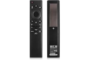 SEAYOO BN59-01385A Solar Voice Remote Replacement for Samsung Frame Smart TV Remote with Bluetooth Rechargeable Solar Cell, Compatible with Samsung 2021-2022 Neo LED 4K Ultra HD TV, 4 Shortcut Buttons, Black